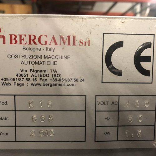 Bergami Model K15 S/S Side Loading Case Packer