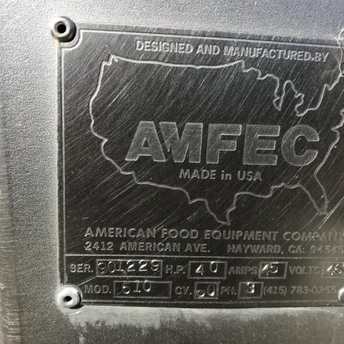 AMFEC 4,000 Pound Dual Shaft S/S Vacuum Paddle Mixer