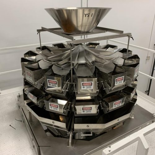 Hayssen and Yamato Complete VFFS Bagging Line w/ Dumper and Checkweigher