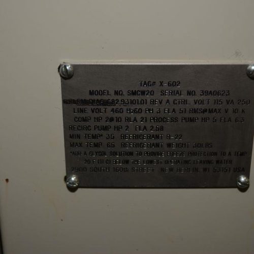 Sterling Model SMCW20 20 HP Water Cooled Chiller