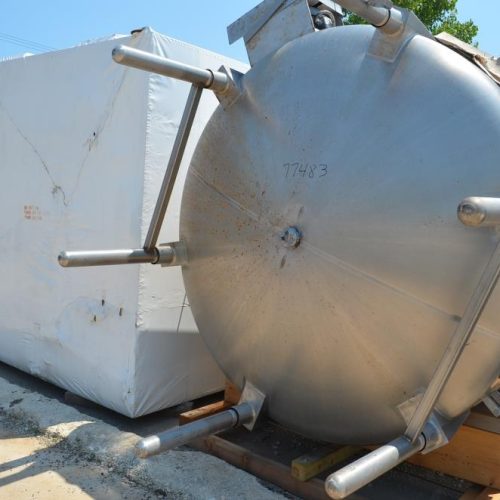 3,000 Gallon Cherry Burrell Vertical S/S Single Wall Agitated Tank
