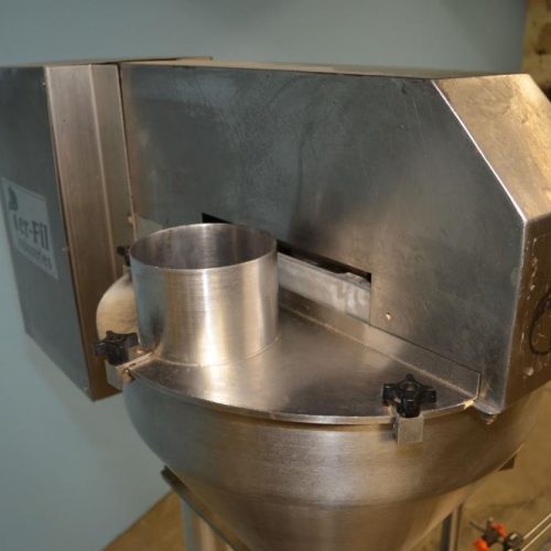 Per Fil Model PF23 Single Head Conveyorized Auger Filler with Agitated Hopper