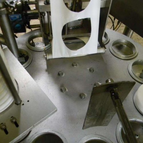 World Cup Model 3212 (12) Station S/S Rotary Cup Filler and Sealer
