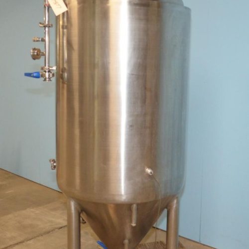 3.5 BBL Capacity Allied Beverage Vertical S/S Jacketed Fermenter Tank