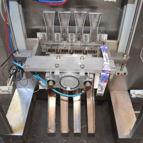 (4) Lane Stick Pack Vertical Form, Fill, and Seal Machine