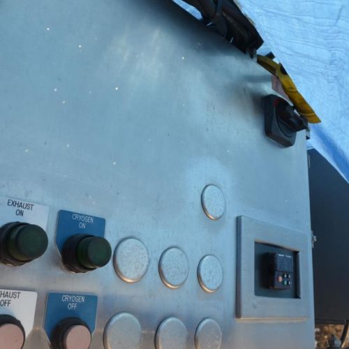 21 ft L x 1 Meter W  S/S Straight Line Freeze Tunnel with Wire Mesh Belt