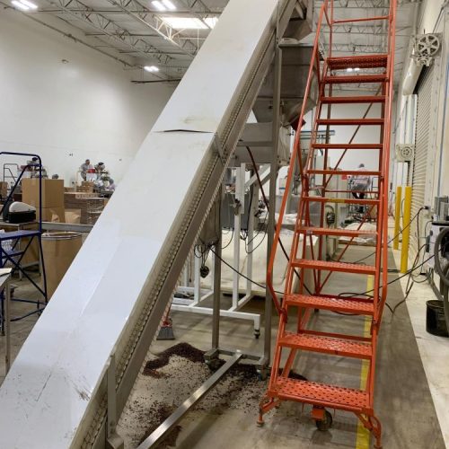 12 in W x 120 in Discharge Height Incline Conveyor