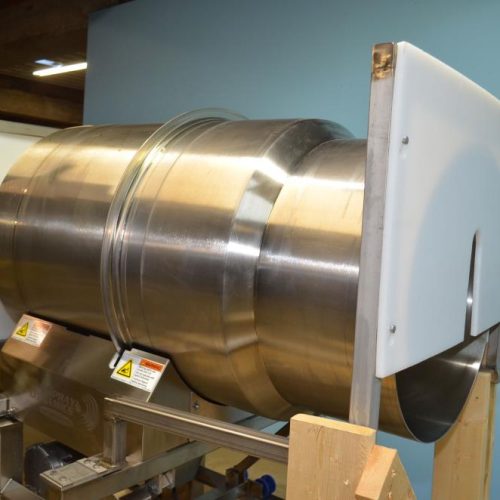 Spray Dynamics 30in Diameter Soft Flight Adj Pitch Coating Drum w/ Uni-Spence Feeder