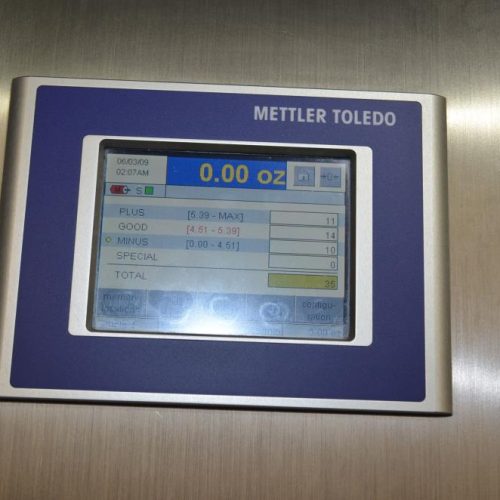 Mettler Toledo Model XC3 3,000 Gram Capacity Checkweigher