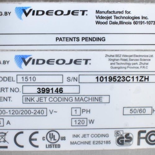 VideoJet Model 1510 Ink Jet Coder