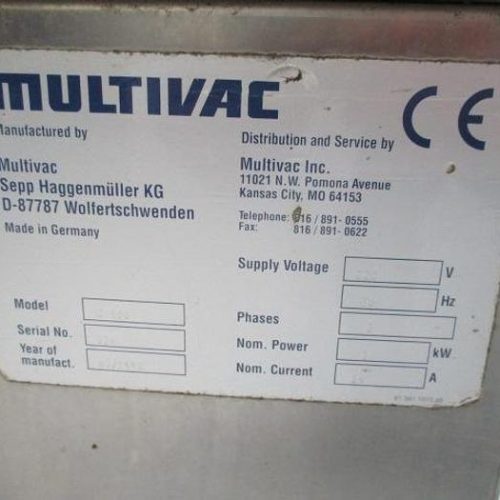 Multivac Model C500 Dual Chamber Vacuum Sealer