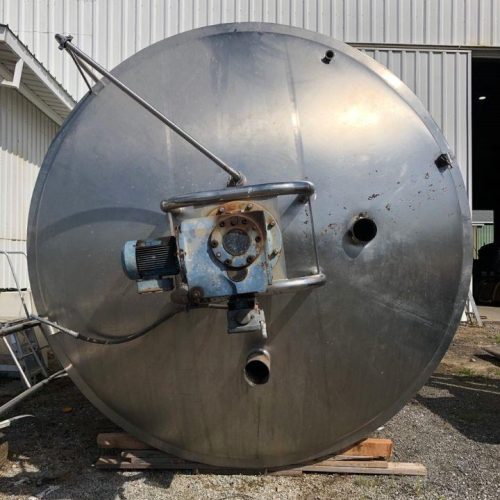 10,000 Gallon DCI Vertical S/S Jacketed Processing Tank with Agitation