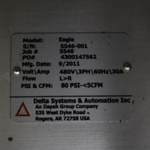 Ilapak Eagle / Delta Systems 240 PPM High Speed Registered Film Horizontal Flow Wrapper with Coder