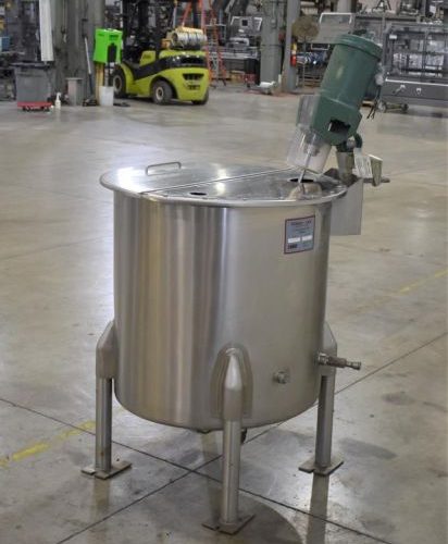95 Gallon Perma-San Model JOVS S/S Jacketed Turbine Agitated Mix Tank