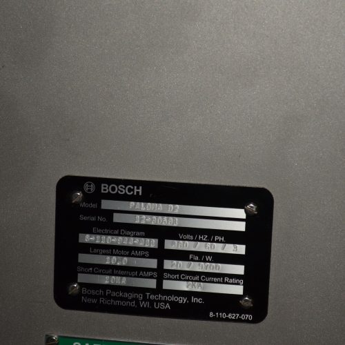 Bosch Model PalomaD2 Single Robotic Arm Pick and Place Packaging System