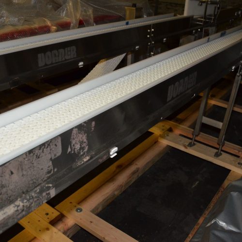 Dorner 6 in W x 14.5 ft L Straight Conveyor with Plastic Interlocking Chain