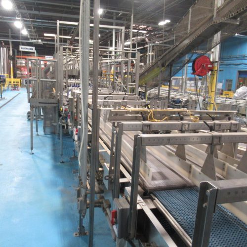 Complete 750 BPM Bottle Filling, Capping, Labeleing, and Packaging  Line (Line 1)