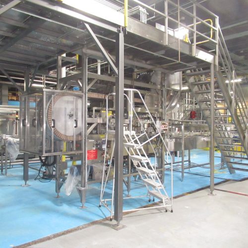 Complete 750 BPM Bottle Filling, Capping, Labeleing, and Packaging  Line (Line 1)
