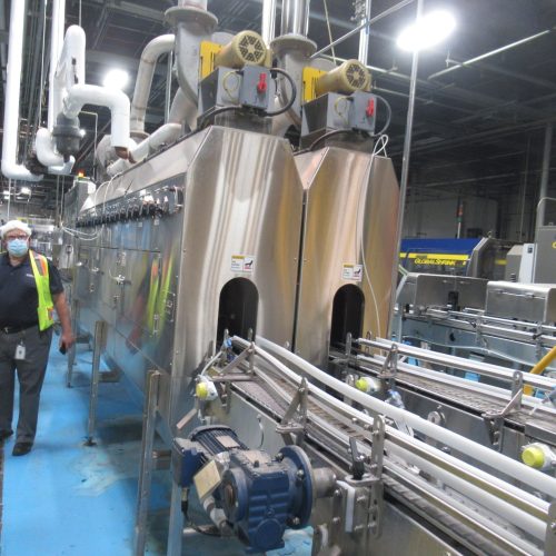 Sleeve Seal Model SSL1200 Dual Lane Full Body Sleeve Labeler with Steam Shrink Tunnel