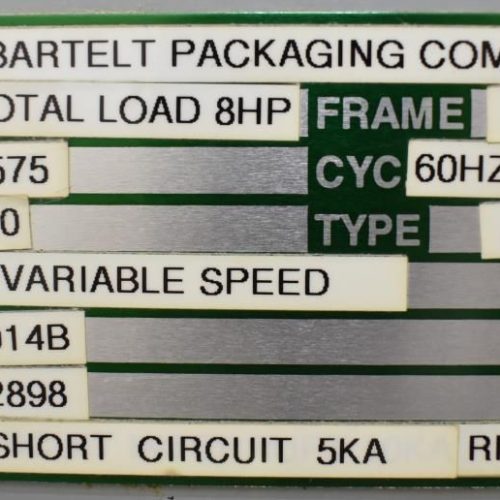 Bartelt Model IM914B (2) Head 70 CPM HFFS Machine