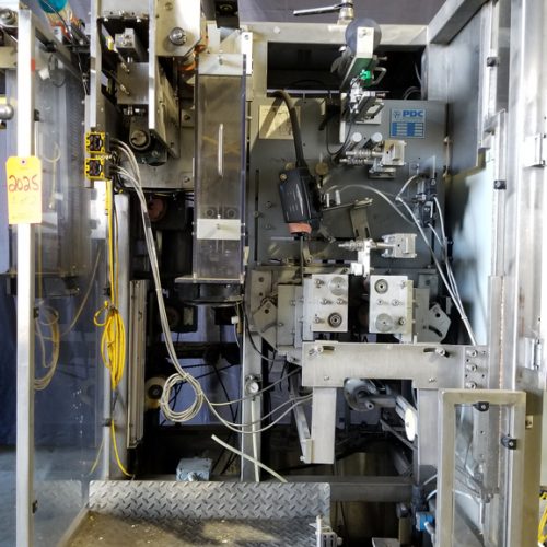 PDC Model R300 Shrink Sleeve Labeler with Heat Shrink Tunnel and Label Unwinder