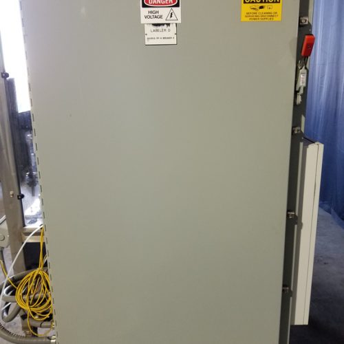 PDC Model R300 Shrink Sleeve Labeler with Heat Shrink Tunnel and Label Unwinder