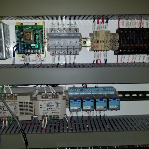 PDC Model R300 Shrink Sleeve Labeler with Heat Shrink Tunnel and Label Unwinder