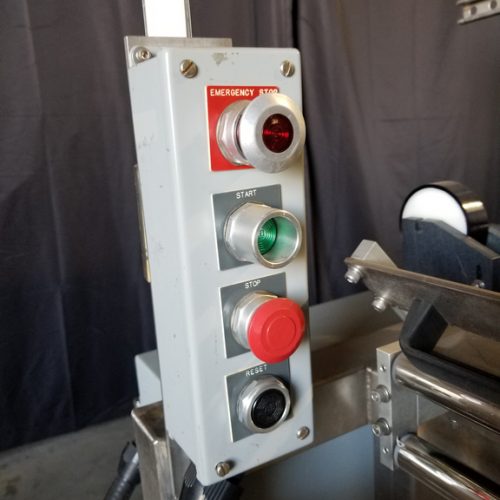 PDC Model R300 Shrink Sleeve Labeler with Heat Shrink Tunnel and Label Unwinder