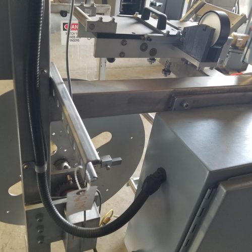 PDC Model R300 Shrink Sleeve Labeler with Heat Shrink Tunnel and Label Unwinder