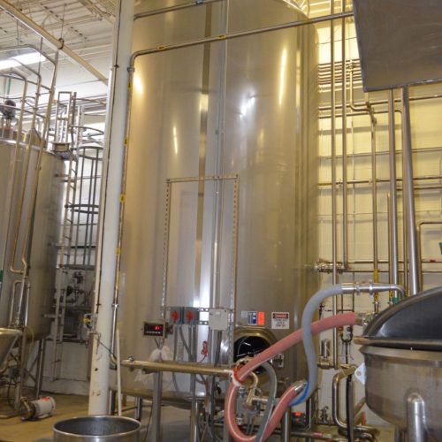 7,500 Gallon Feldmeier S/S Vertical Jacketed Prop Agitated Tank