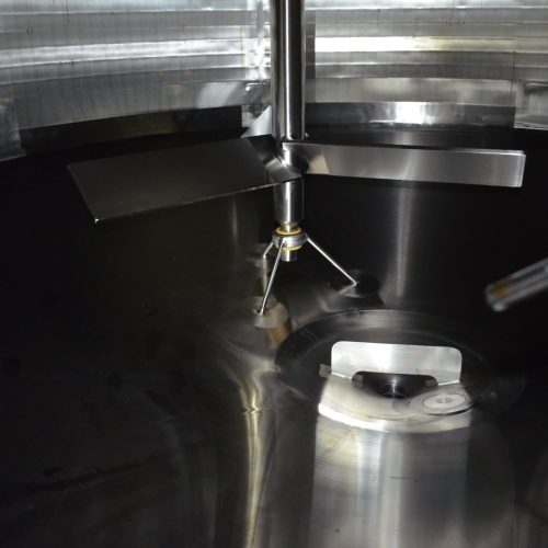 7,500 Gallon Feldmeier S/S Vertical Jacketed Prop Agitated Tank