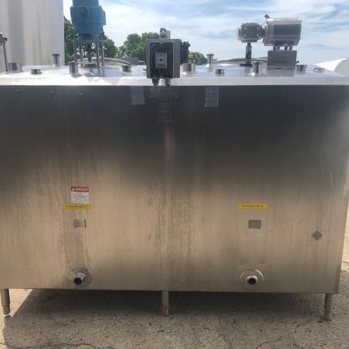 460 Gallon Cherry Burrell S/S Dual Compartment Agitated Insulated Mix Tank
