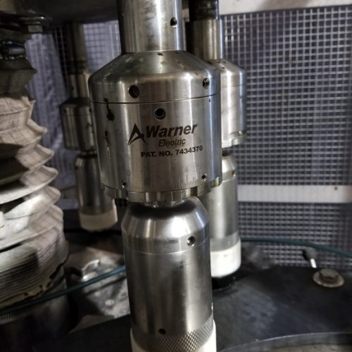 US Bottlers Model MC10SS (10) Head S/S Rotary Screw Capper with Cap Elevator