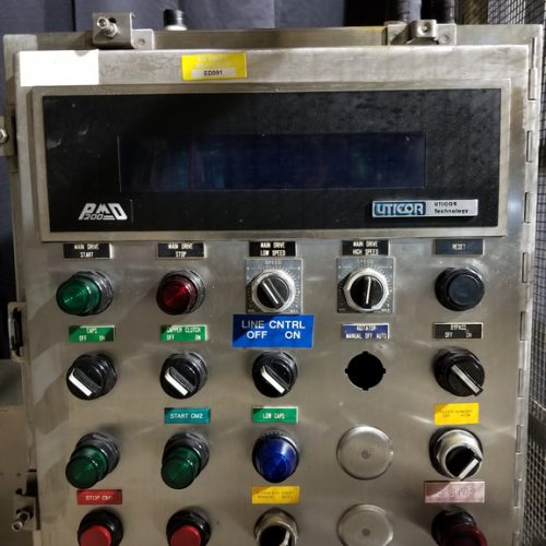 US Bottlers Model MC10SS (10) Head S/S Rotary Screw Capper with Cap Elevator