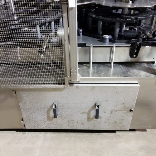 US Bottlers Model MC10SS (10) Head S/S Rotary Screw Capper with Cap Elevator