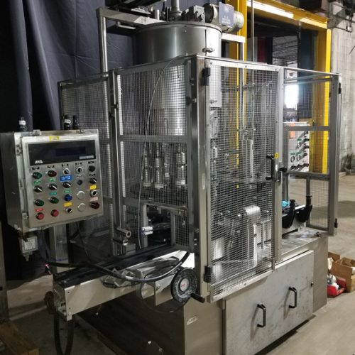 US Bottlers Model MC10SS (10) Head S/S Rotary Screw Capper with Cap Elevator