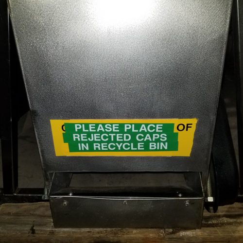 US Bottlers Model MC10SS (10) Head S/S Rotary Screw Capper with Cap Elevator