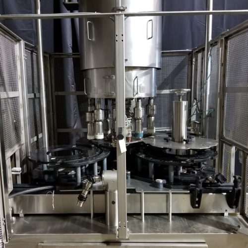 US Bottlers Model MC10SS (10) Head S/S Rotary Screw Capper with Cap Elevator