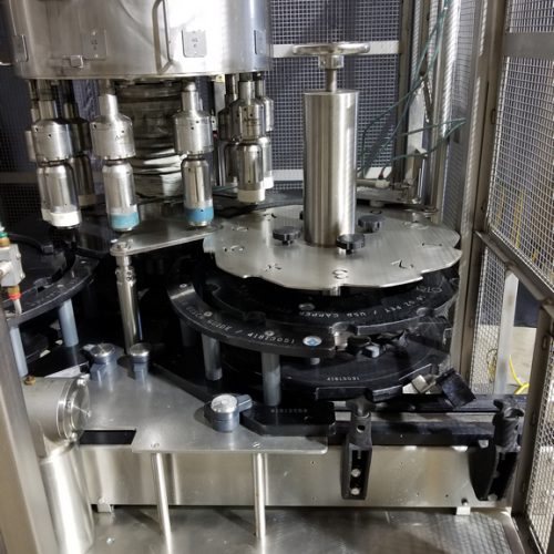 US Bottlers Model MC10SS (10) Head S/S Rotary Screw Capper with Cap Elevator