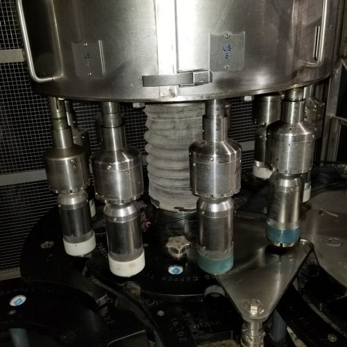 US Bottlers Model MC10SS (10) Head S/S Rotary Screw Capper with Cap Elevator