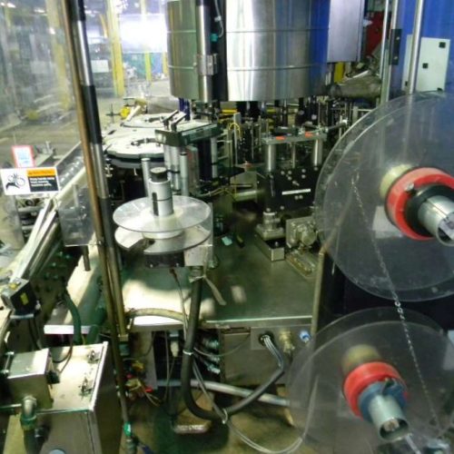 Krones (12) Head Rotary Pressure Sensitive Wraparound Labeler