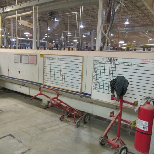 Eagle Model PR1000 Laminating Line with Press, Roller, Cutoff Saw, Hot Melts