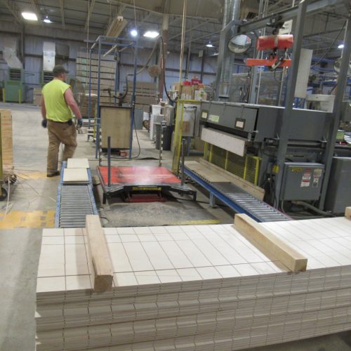 Complete Plywood Line Including Sheet Lift, Kerf Saws, Crane, Etc