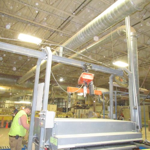 Complete Plywood Line Including Sheet Lift, Kerf Saws, Crane, Etc