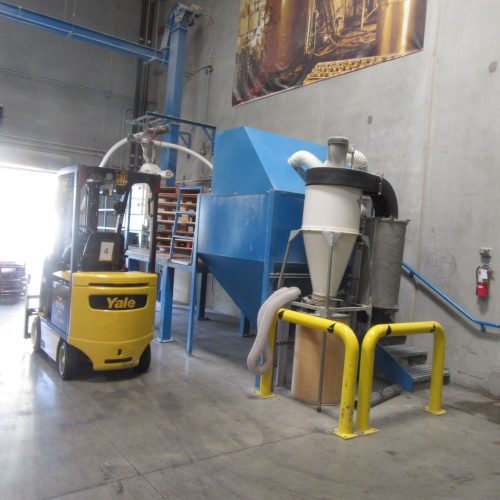 Complete Grain Processing System Including Grain Roller, Hopper, and Elevator