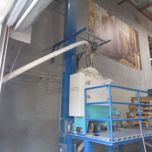 Complete Grain Processing System Including Grain Roller, Hopper, and Elevator