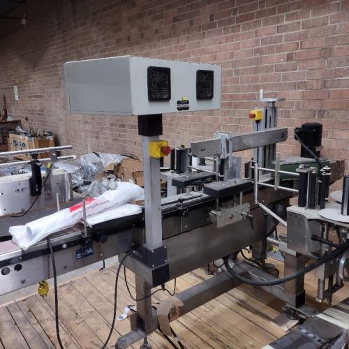 Quadrel Versaline Dual Sided Pressure Sensitive Front and Back Labeler