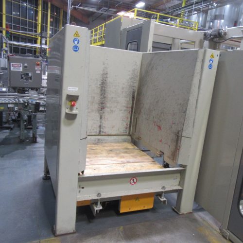 Top Tier Enclosed Single High Palletizer with Pallet Stretch Wrapper