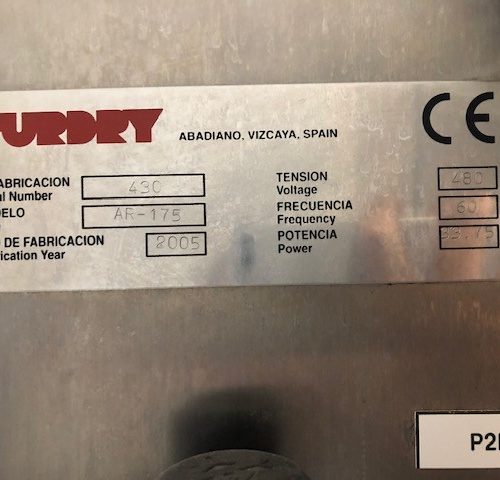 Stock Surdry S L Model AR175 1,700mm 5-Basket S/S Horizontal Rotary Batch Retort