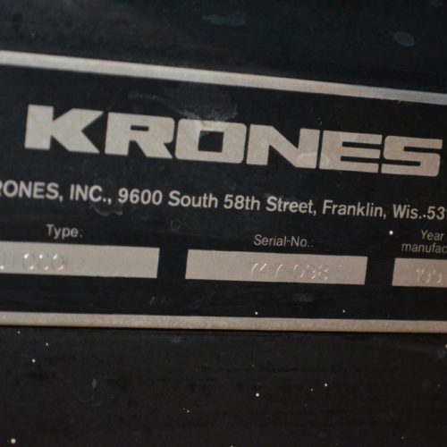 Krones Model Autocol 18 Head Rotary Pressure Sensitive Labeler